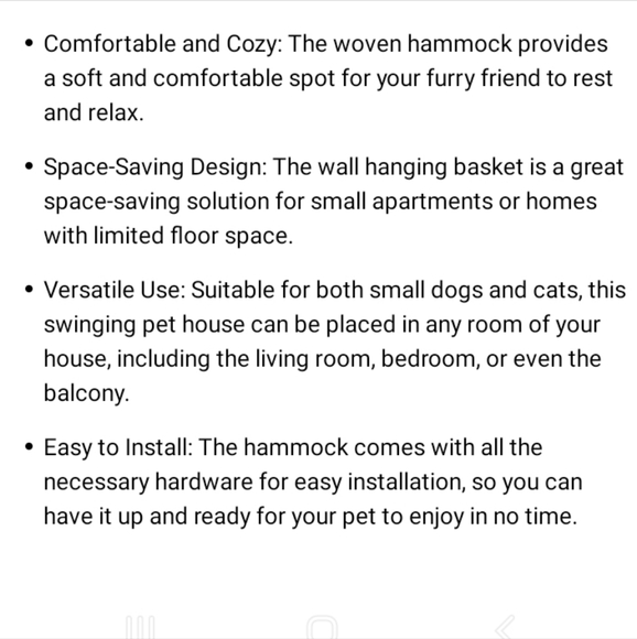 1 DAY SALE Macrame Hanging Cat Hammock Natural Woven Cotton Swing Bed Furniture - Picture 6 of 7